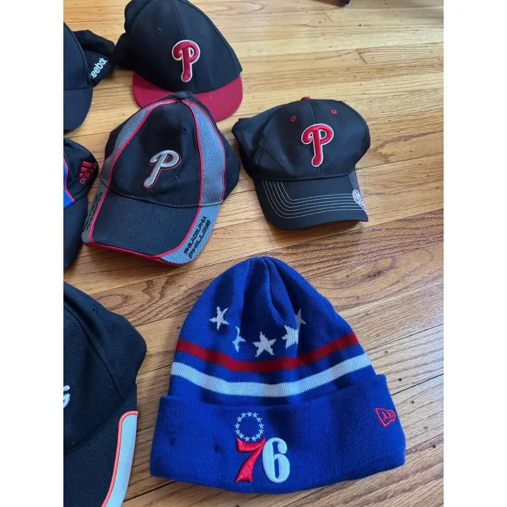 Philadelphia Phillies Flyers 76ers sixers Hats lot estate